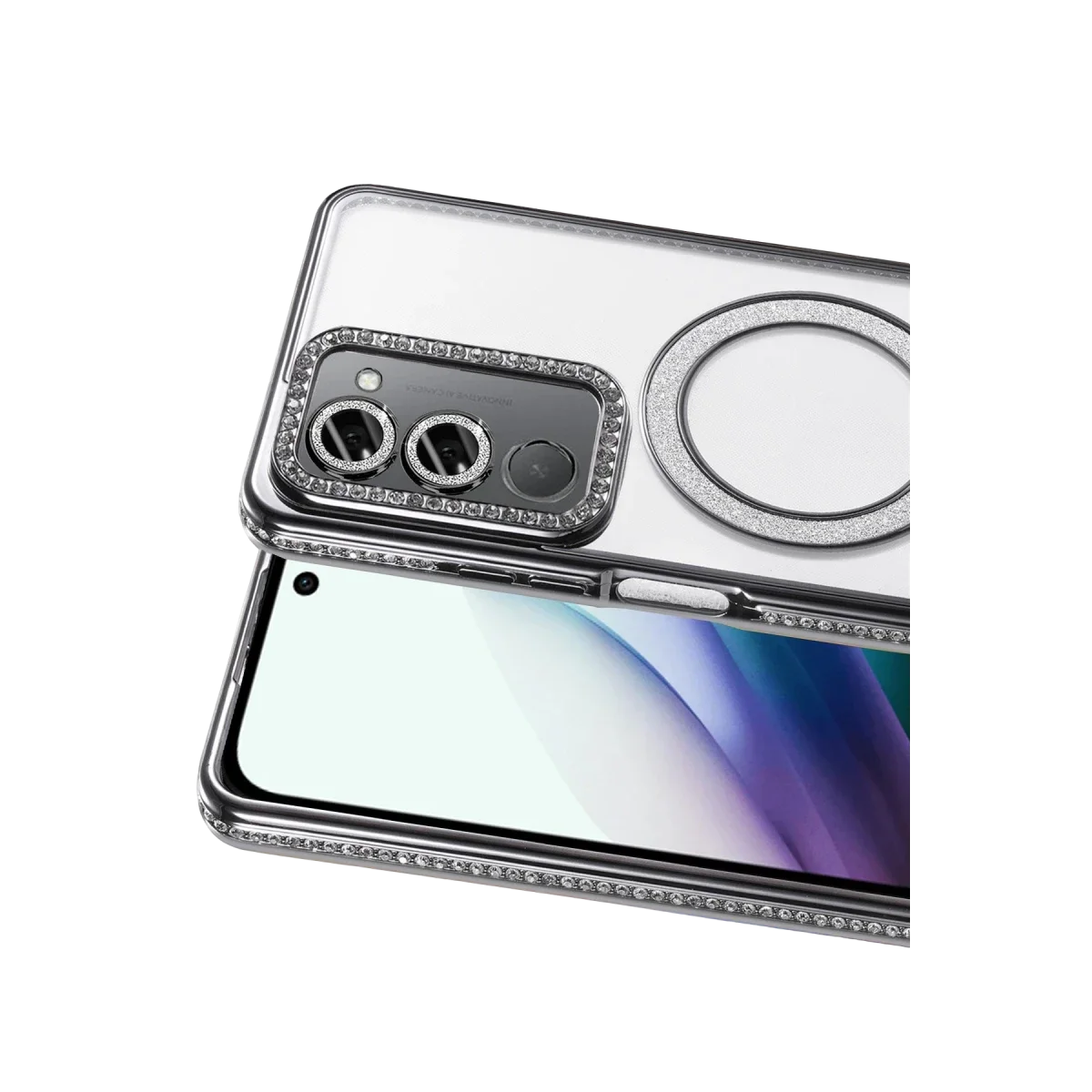 Xiaomi Redmi 15 4G Joke Simli Magneticsafe Kılıf - Siyah görsel 2