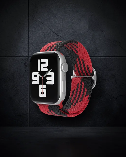 Apple Watch 42mm Kordon - Kırmızı-siyah