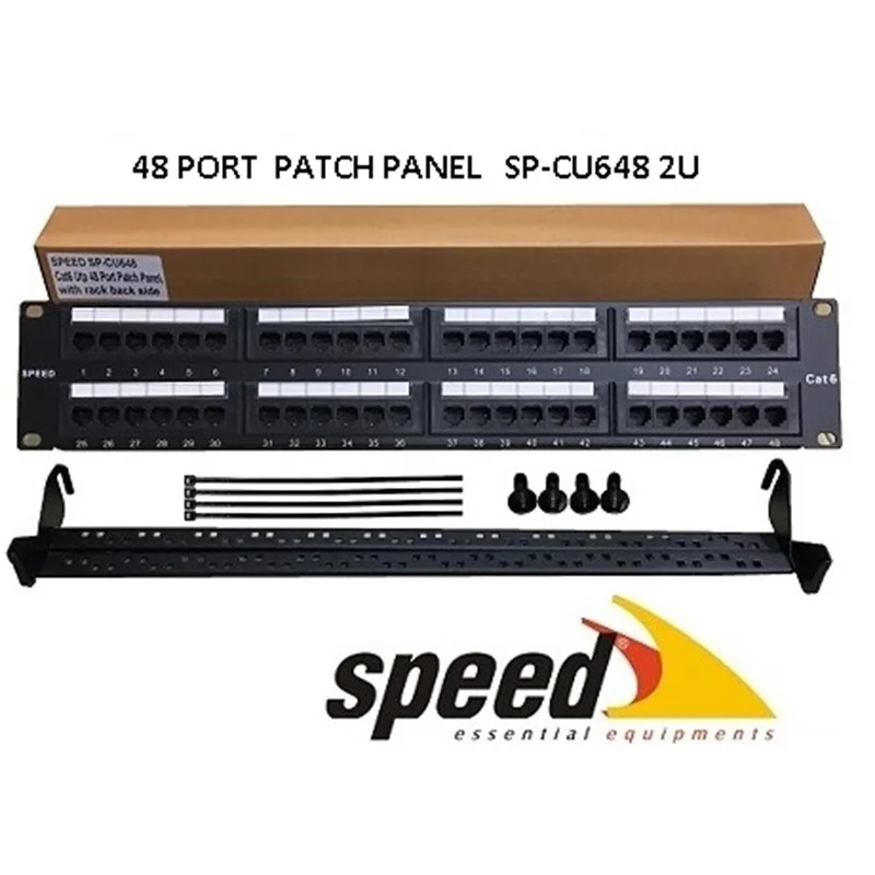 SP-CU648 2U 48 Port CAT6 Dolu Utp Patch Panel + Kablo Düzenleyici