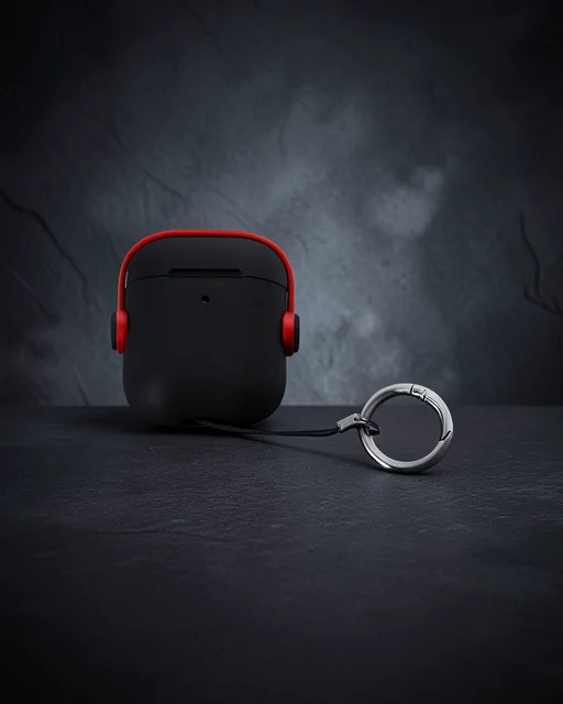 Apple Airpods 2 (2.nesil) Cool Kılıf - Siyah-kırmızı