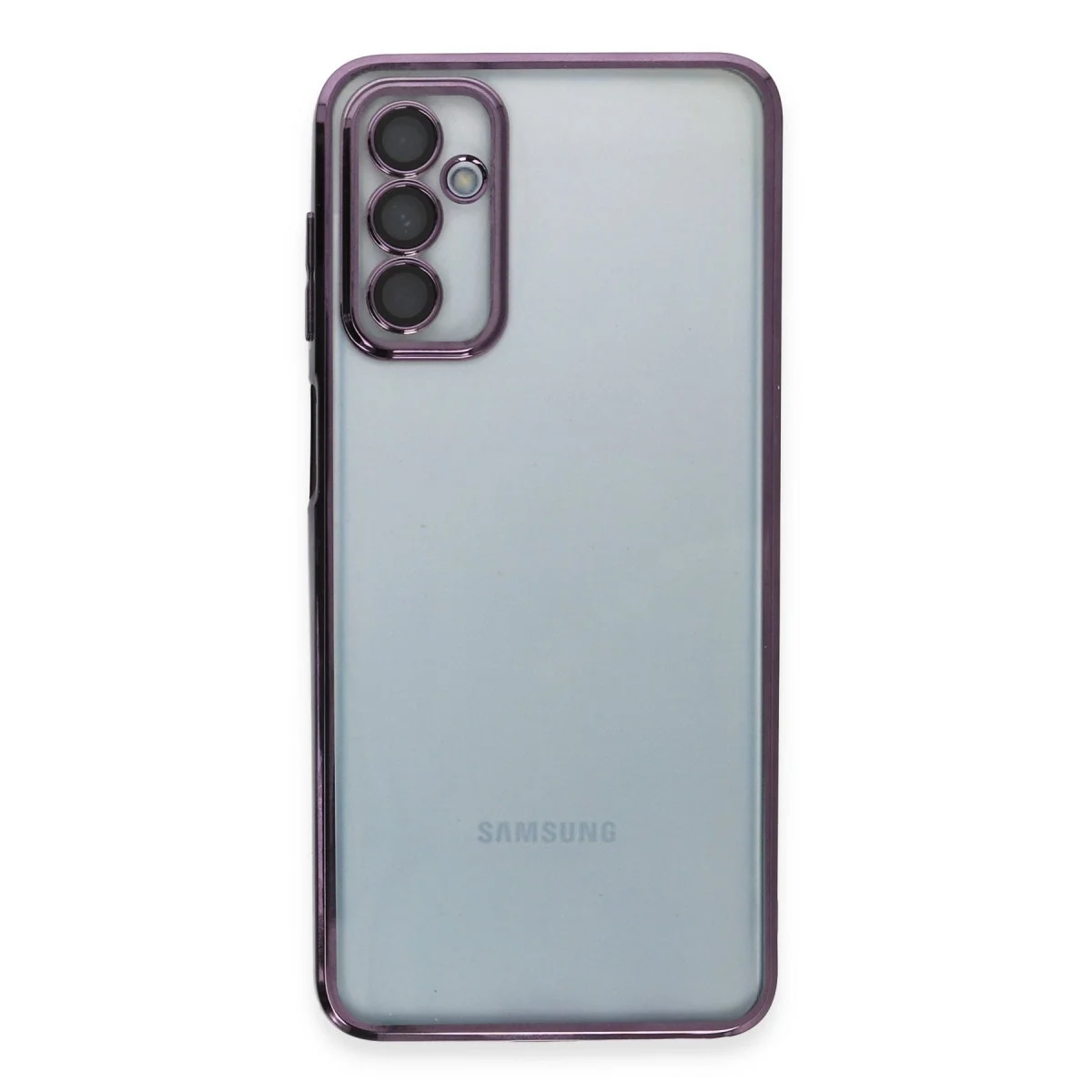 Samsung Galaxy M23 Kılıf Razer Lensli Silikon - Mor görsel 2