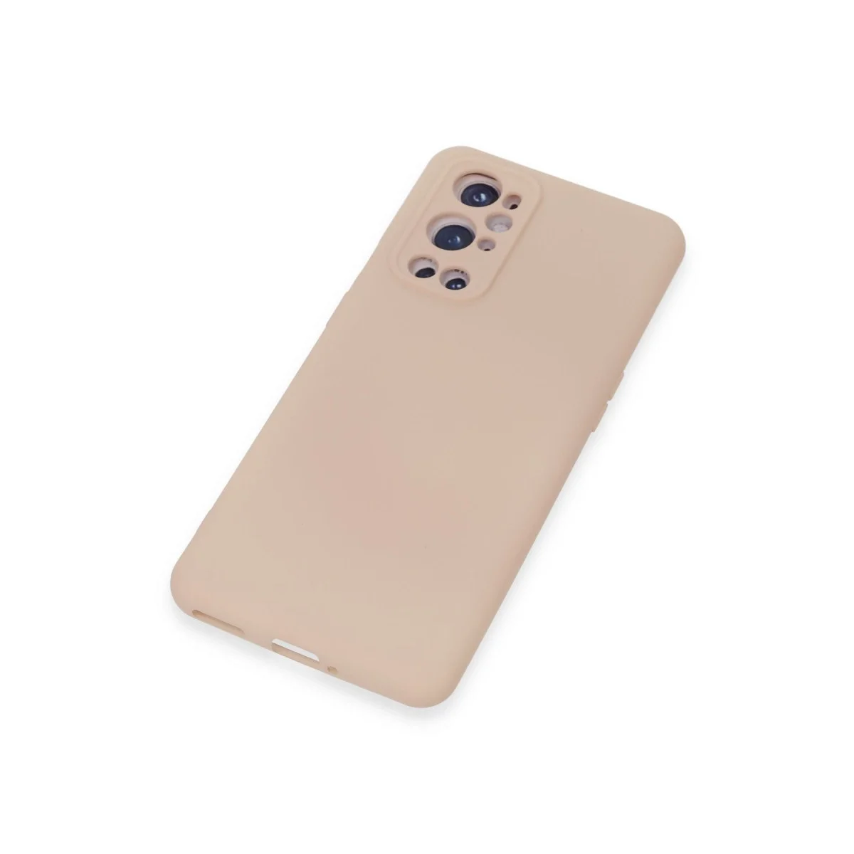 One Plus 9 Pro Kılıf Nano İçi Kadife Silikon - Pudra görsel 4