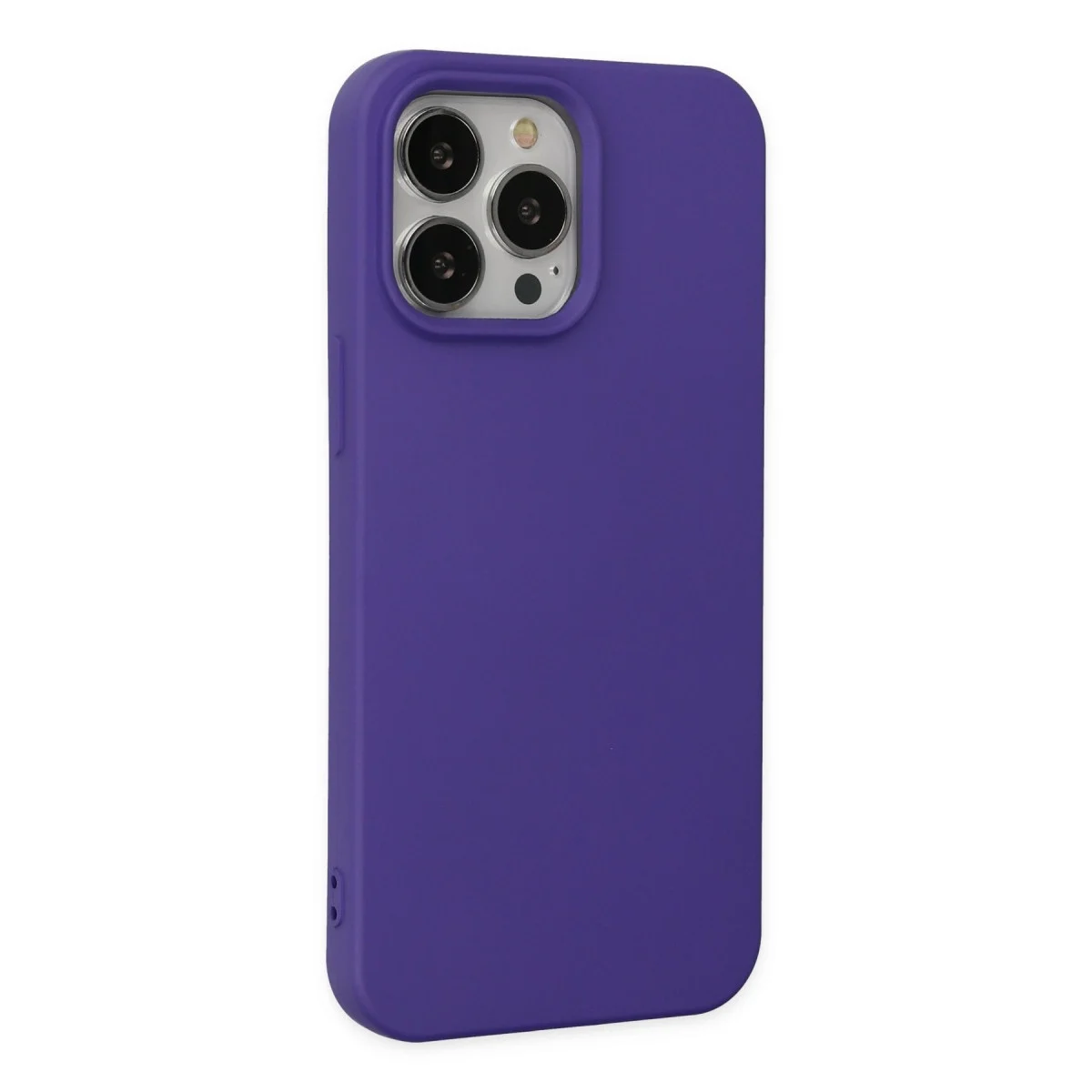Apple İphone 14 Pro Kılıf Nano İçi Kadife Silikon - Mor görsel 2
