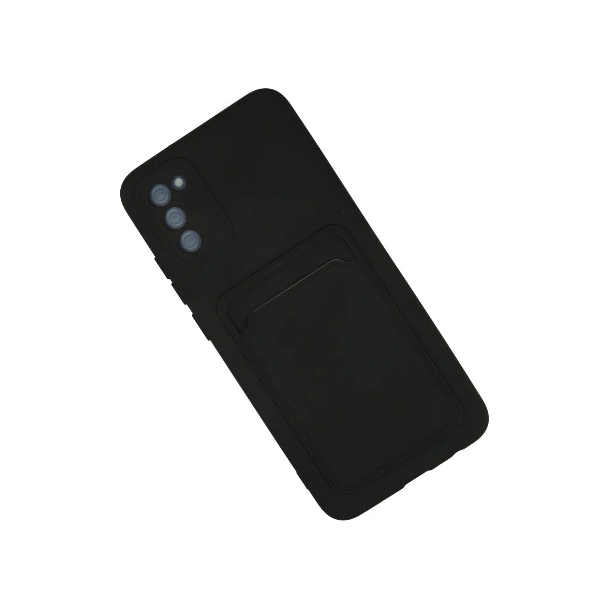 Samsung Galaxy A02s Kılıf Kelvin Kartvizitli Silikon - Siyah görsel 2