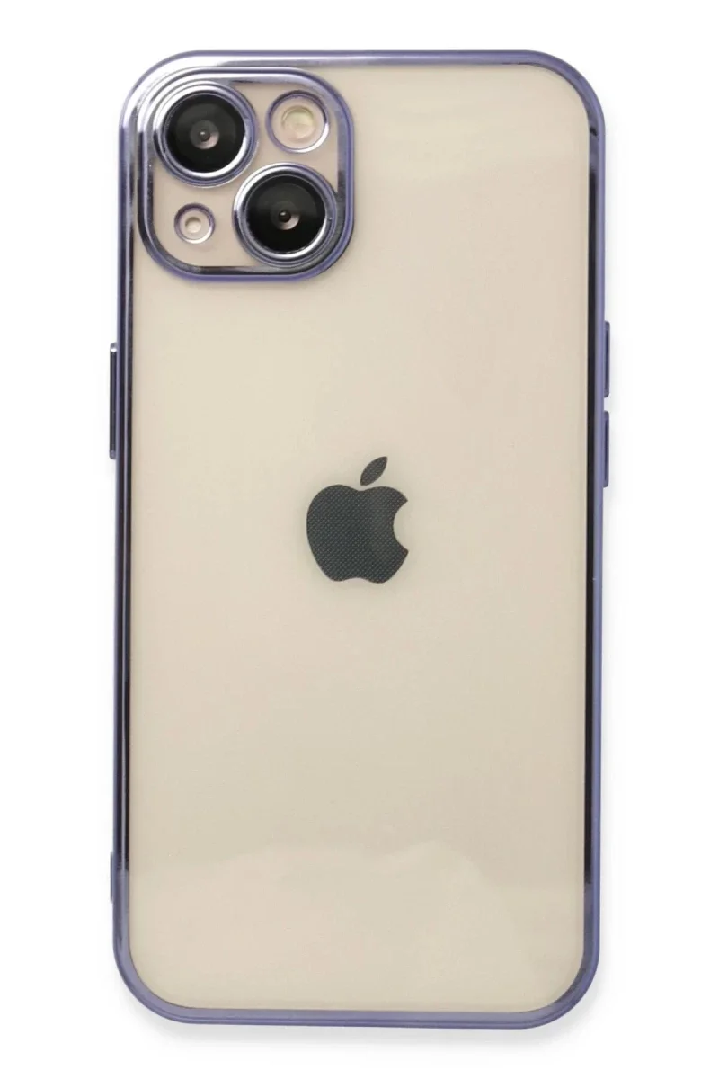 Apple iPhone 14 Kılıf Razer Lensli Silikon - Mor
