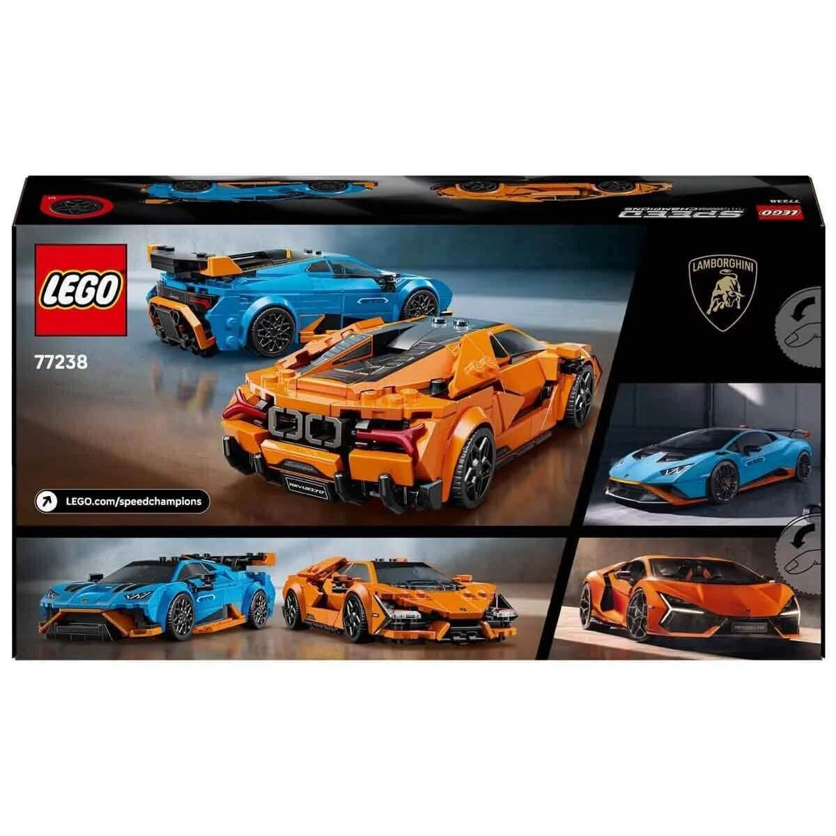 77238 Lego Speed Champ. Lamborghini Revuelto ve Huracán STO 607 parça +10 yaş görsel 7