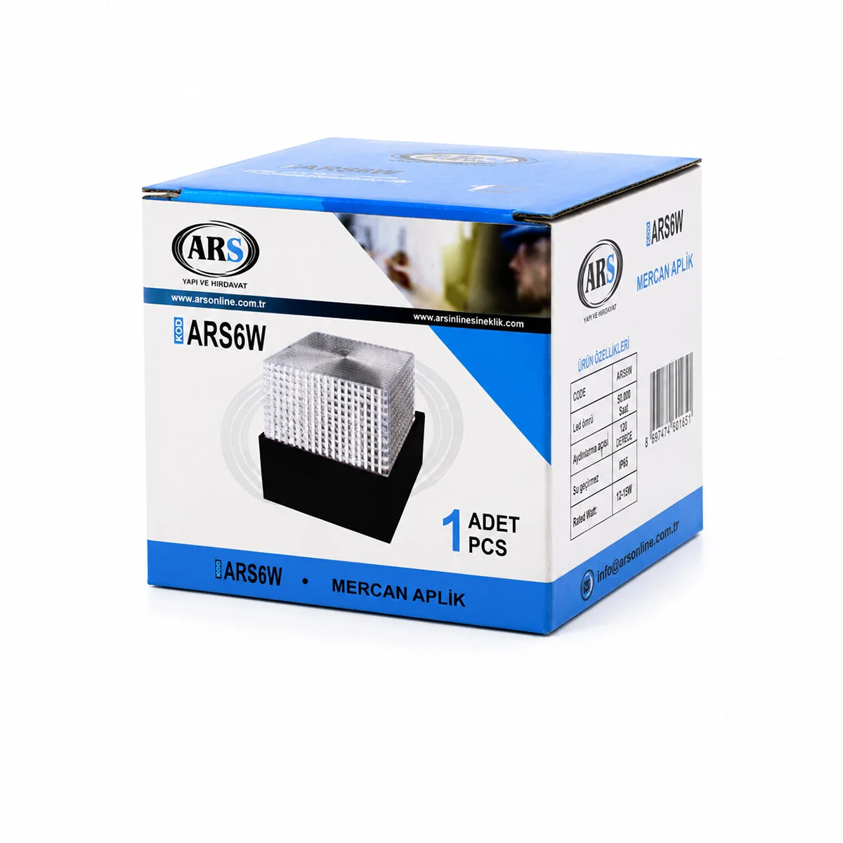 IP66 50.000 Saat Led Ömrü 5W Mercan Led Aplik Duvar Lambası ARS-348957 görsel 3