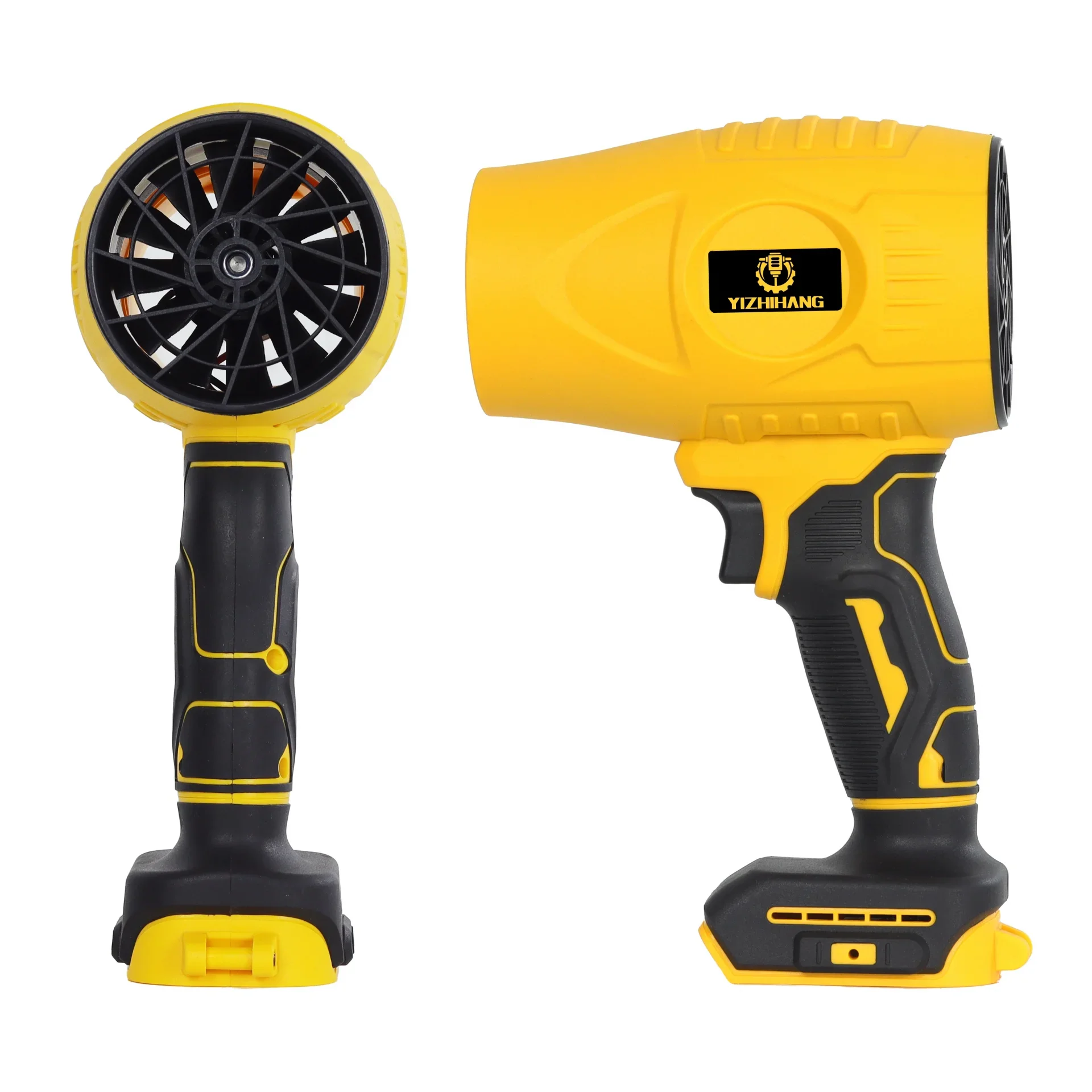21V Kablosuz Hava Üfleyici | 32.000RPM Turbo Fan, 12.000mAh Batarya, Bahçe &amp; Araç Kurutma / Sarı görsel 4