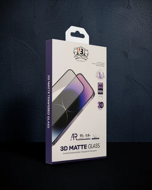 Apple İphone 14 Pro Max Bilvis 3d Mat Cam Ekran Koruyucu