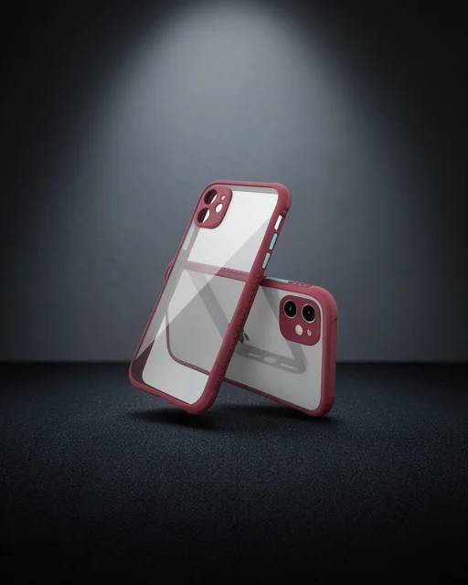 Apple İphone 12 Mini Kılıf Miami Şeffaf Silikon - Fuşya