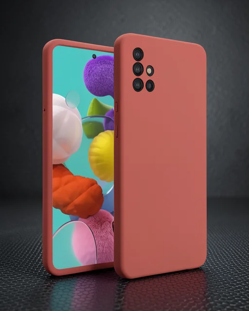 Samsung Galaxy A31 Kılıf Nano İçi Kadife Silikon - Kiremit