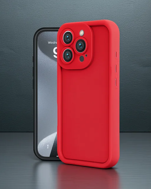 Apple İphone 16 Pro Max Kılıf Viera Silikon - Kırmızı