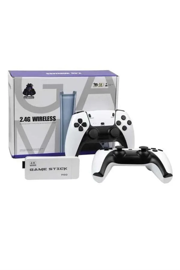 4K HD Görüntü Kaliteli Retro Game Stick 20000 Oyunlu Çift Kollu Beyaz Game Stick görsel 3