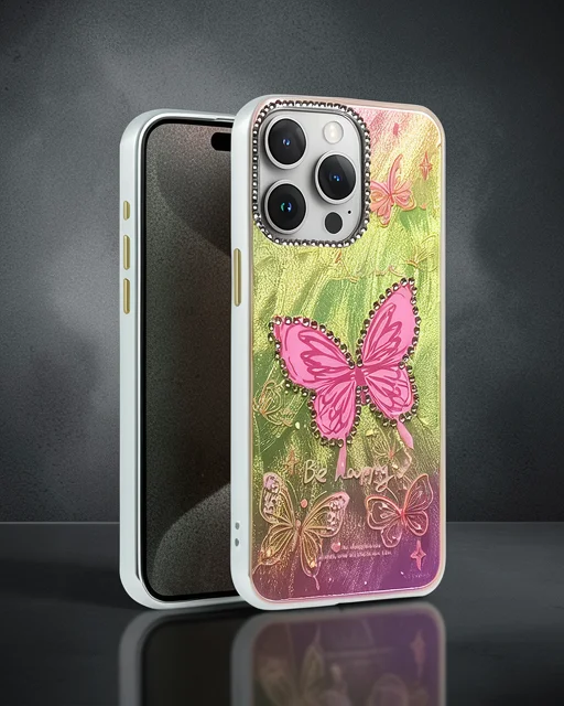 Apple İphone 15 Pro Max Kılıf Blade Aynalı Desenli Kapak - Desen 5