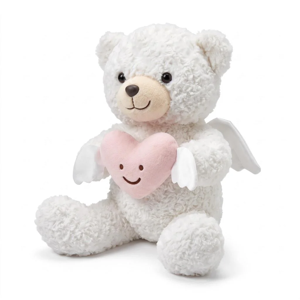 PL50247 50 Cm Kanatlı Kalp Tutan Ayı Peluş Oyuncak görsel 2