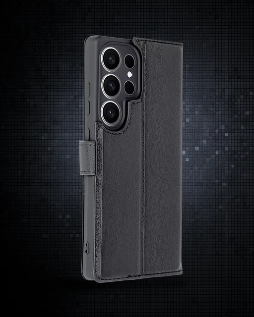 Samsung Galaxy S25 Ultra Kılıf Trend S Plus Kapaklı Kılıf - Siyah