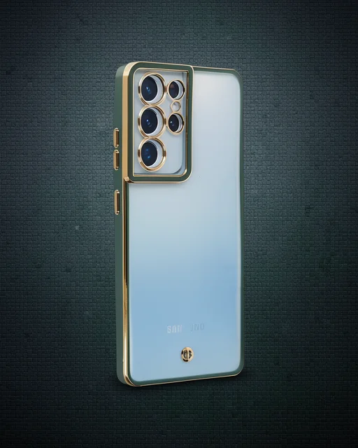 Samsung Galaxy S21 Ultra Kılıf Liva Lens Silikon - Yeşil