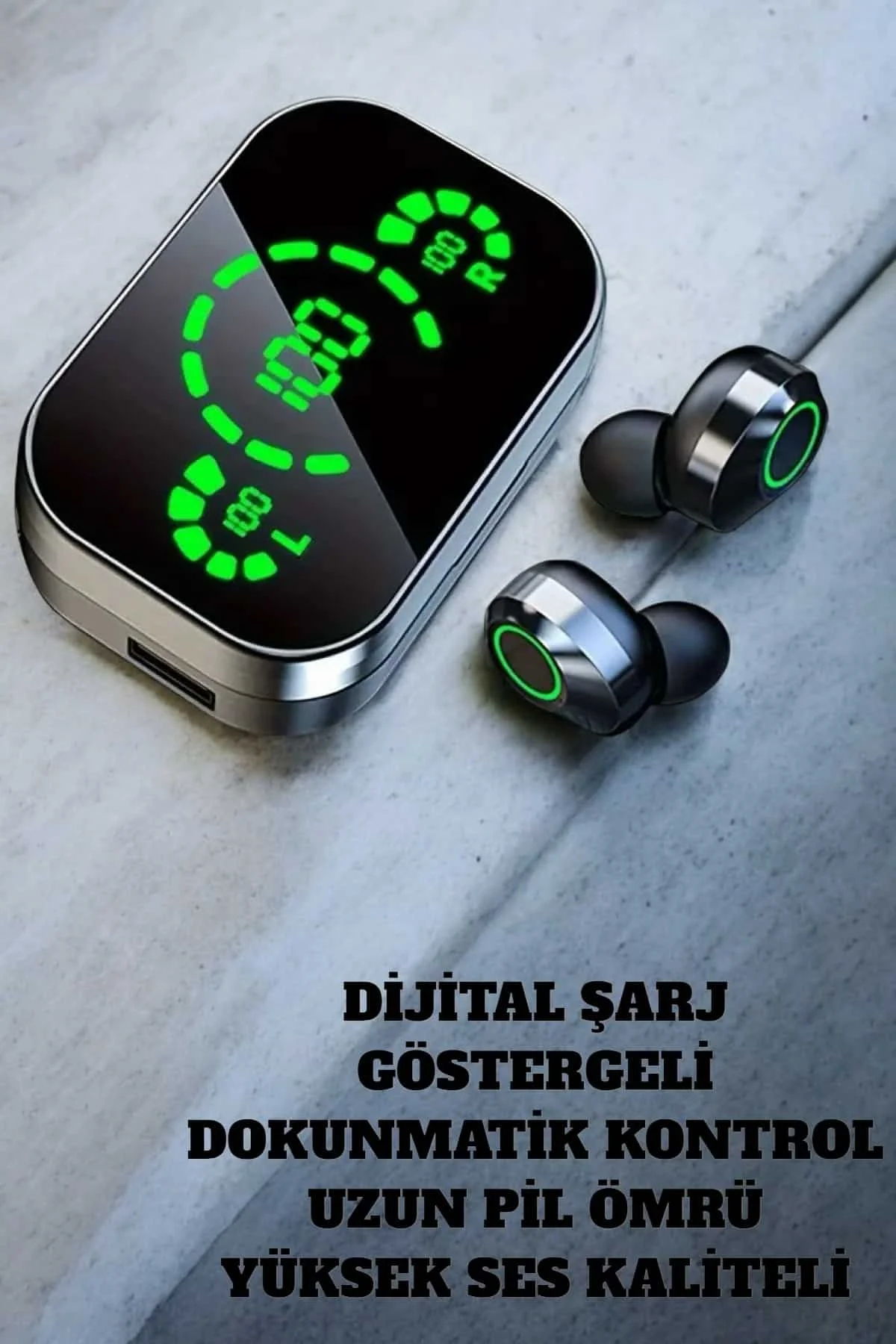 Bluetooth Kulaklık krofonlu Dokunmatik Kontrol ANC Özelliği görsel 2