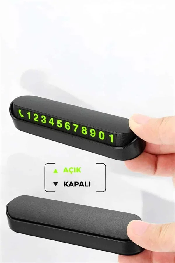Araç İçi Numaratör Numaralık Torpido Üstü Açılır Kapanır Telefon Numarası Bırakma görsel 4