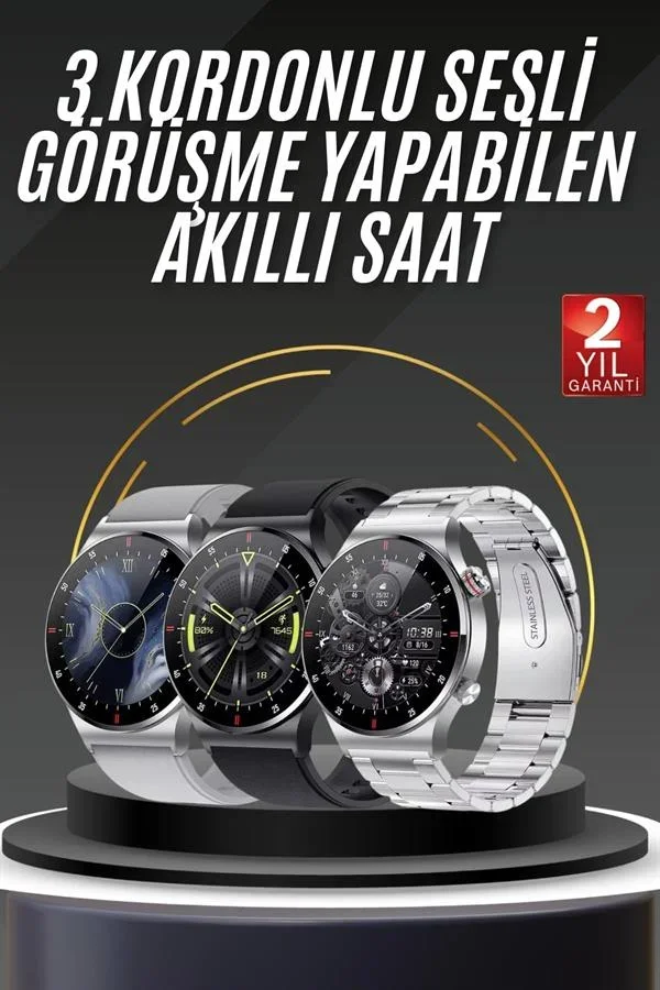 Akıllı Saat Uyku ve Sağlık Takibi NFC Uyumlu Bluetoooth Bağlantılı Android İOS Uyumlu görsel 2