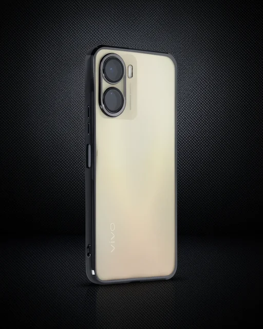 Vivo Y16 Kılıf Razer Lensli Silikon - Siyah