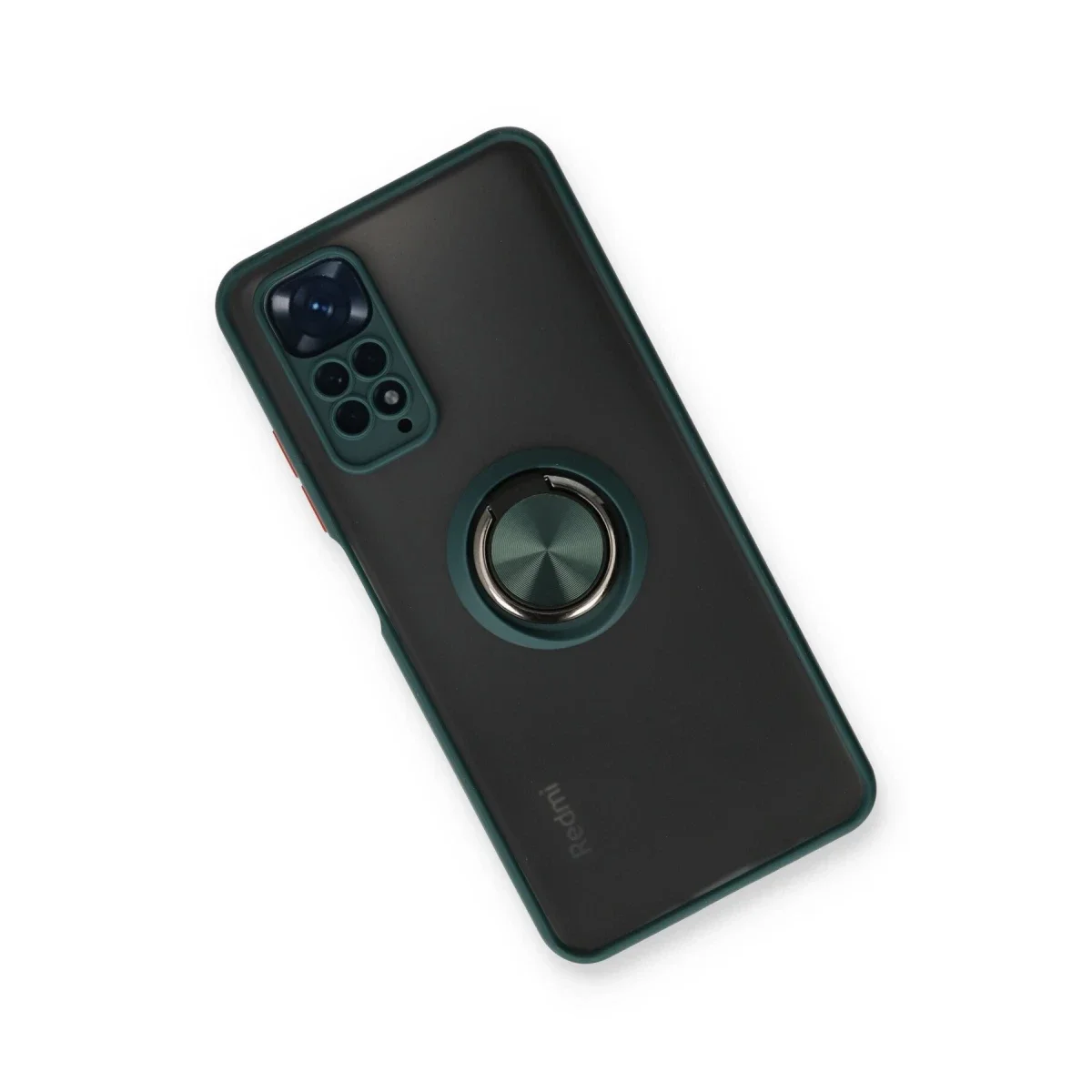 Xiaomi Redmi Note 11 Kılıf Montreal Yüzüklü Silikon Kapak - Yeşil görsel 2