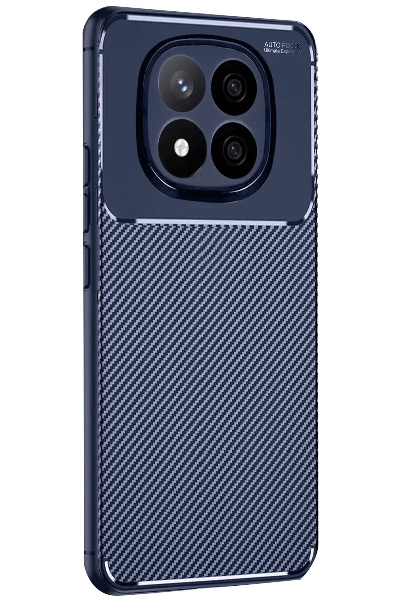 Xiao Red Note 14 Pro Plus Kılıf Auto Focus Karbon Kapak - Lacivert görsel 2