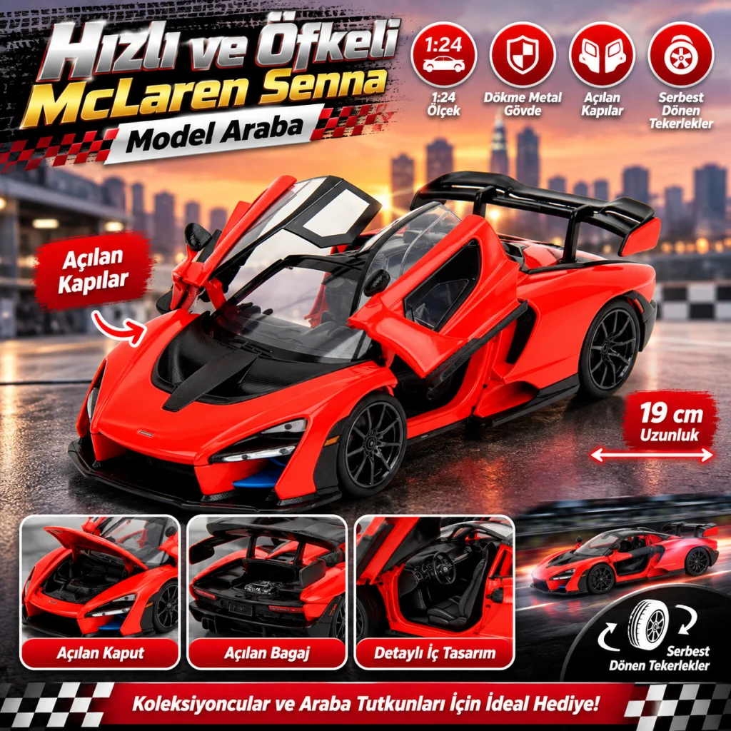 Hızlı ve Öfkeli McLaren Senna Model Araba görsel 5