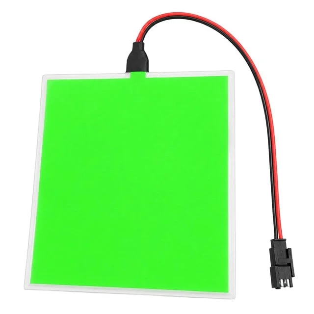PM-37726 100x100mm Elektronesans (EL) 3V Led Panel Yeşil Aydınlatmalı Esnek Yapı