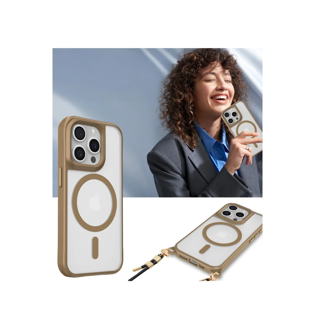 Apple İphone 16 Pro Max Kılıf Enka Magsafe Silikon Kılıf - Şeffaf görsel 4