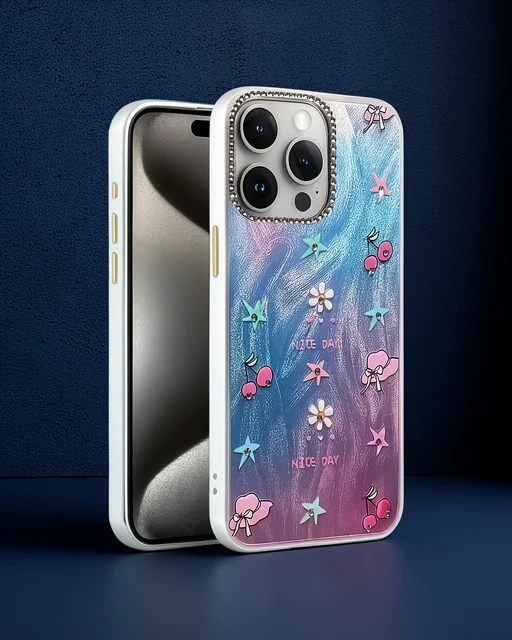Apple İphone 15 Pro Max Kılıf Blade Aynalı Desenli Kapak - Desen 4