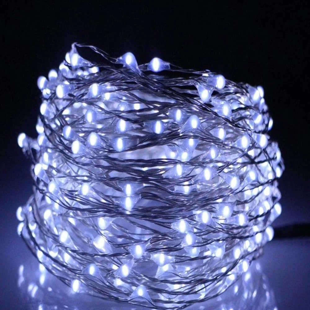 GD957 Şerit Pilli Aydınlatma 3 metre 30 Adet Beyaz Peri Led görsel 6