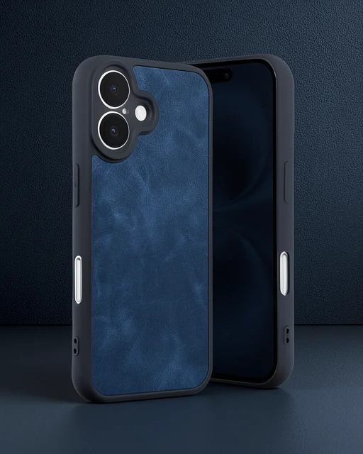 Apple İphone 16 Kılıf Aras Deri Kapak - Lacivert