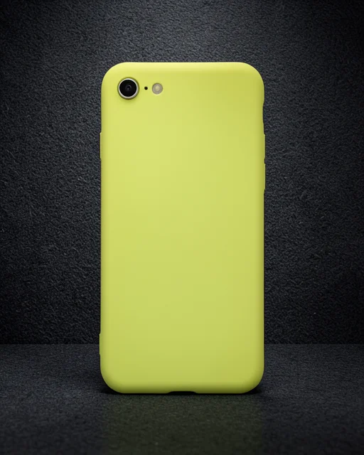 Apple İphone 7 Kılıf Nano İçi Kadife Silikon - Sarı