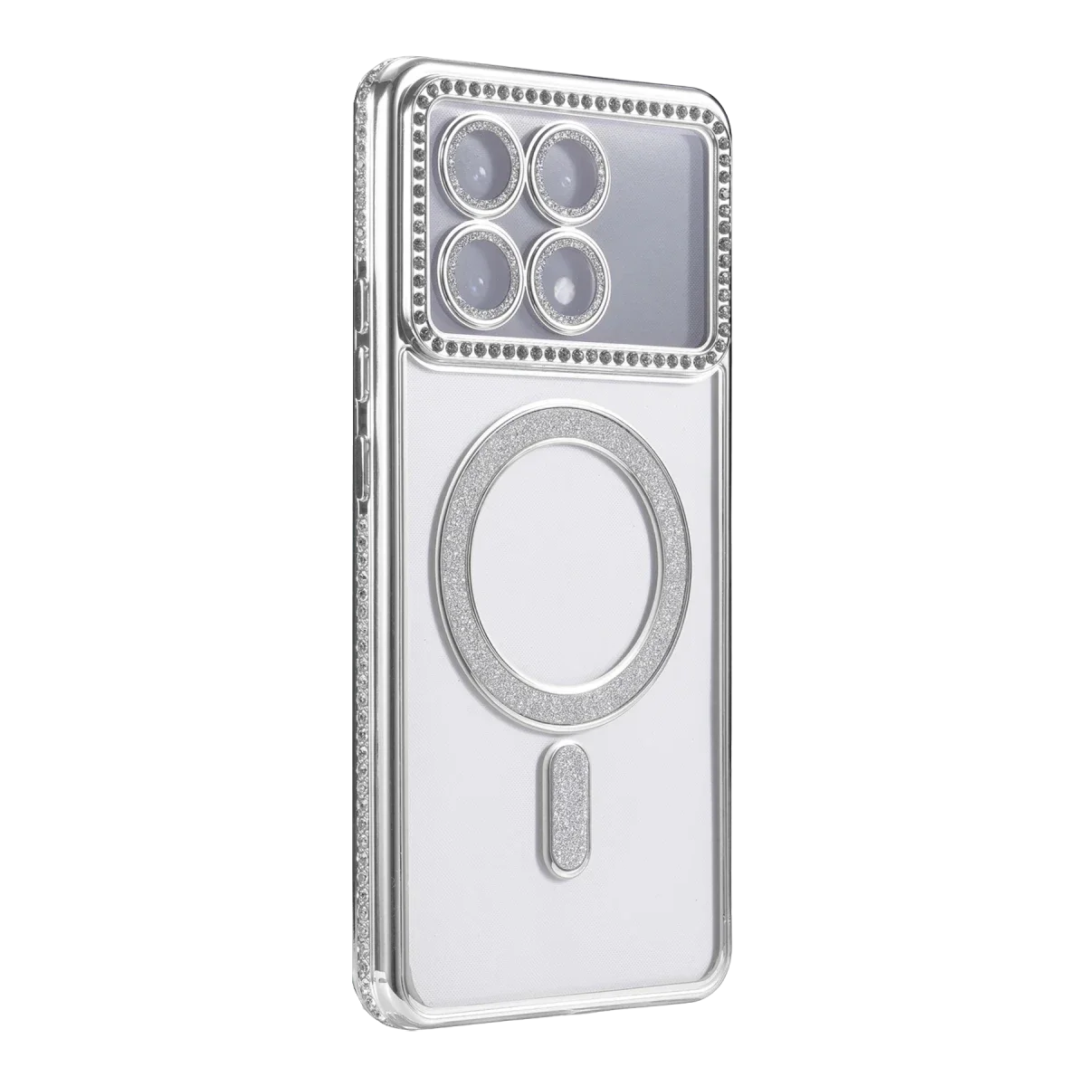 Xiaomi Poco X6 Pro Joke Simli Magneticsafe Kılıf - Gümüş görsel 3