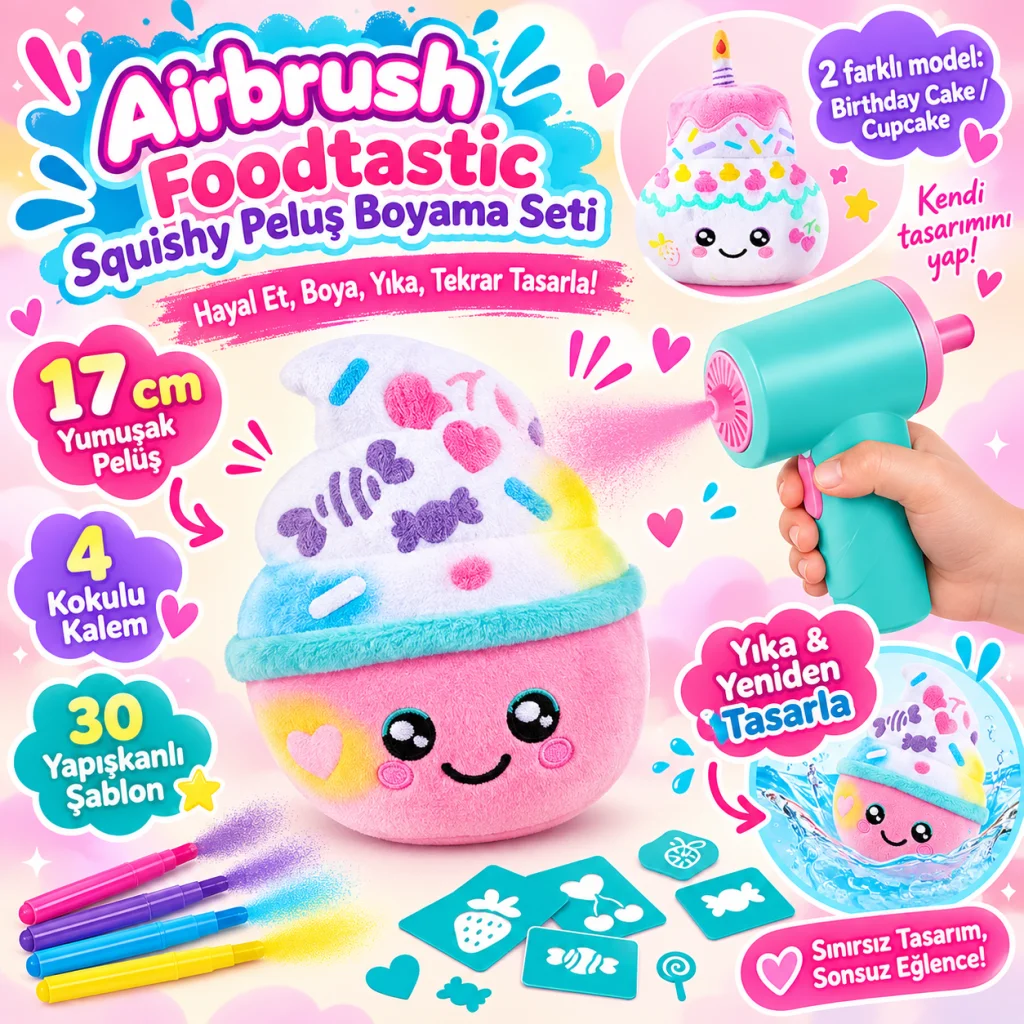 Foodtastic Squishy Peluş Boyama Seti