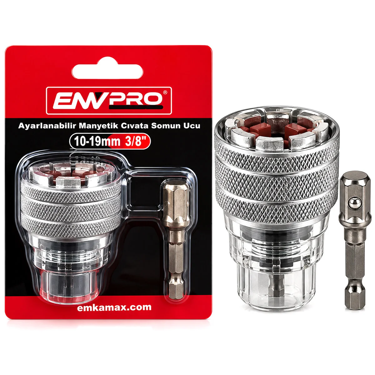 Ayarlanabilir Manyetik Cıvata Somun Ucu 10-19MM 3/8 Inc - 3/4 Inc - 1/2 Inc