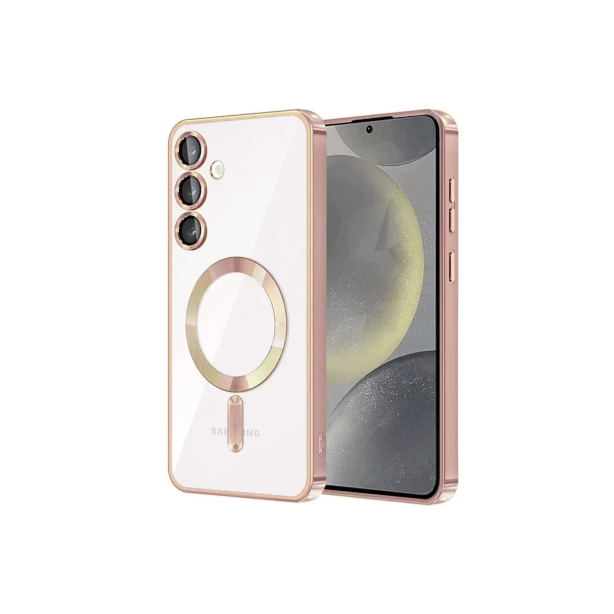 Samsung Galaxy S24 Kılıf Kross Magneticsafe Kapak - Rose görsel 2