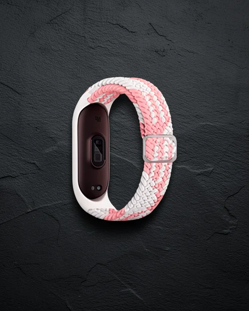Xiaomi Mi Band 6 Kordon - Pembe-beyaz