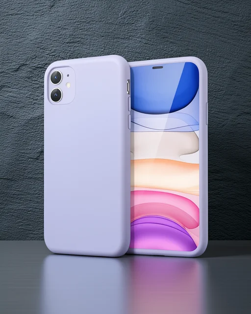 Apple İphone 11 Kılıf First Silikon - Lila