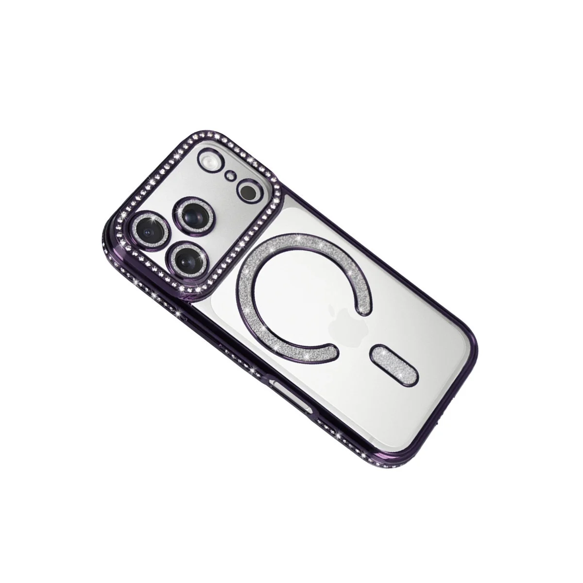 Apple İphone 17 Pro Max Joke Simli Magneticsafe Kılıf - Derin Mor görsel 3