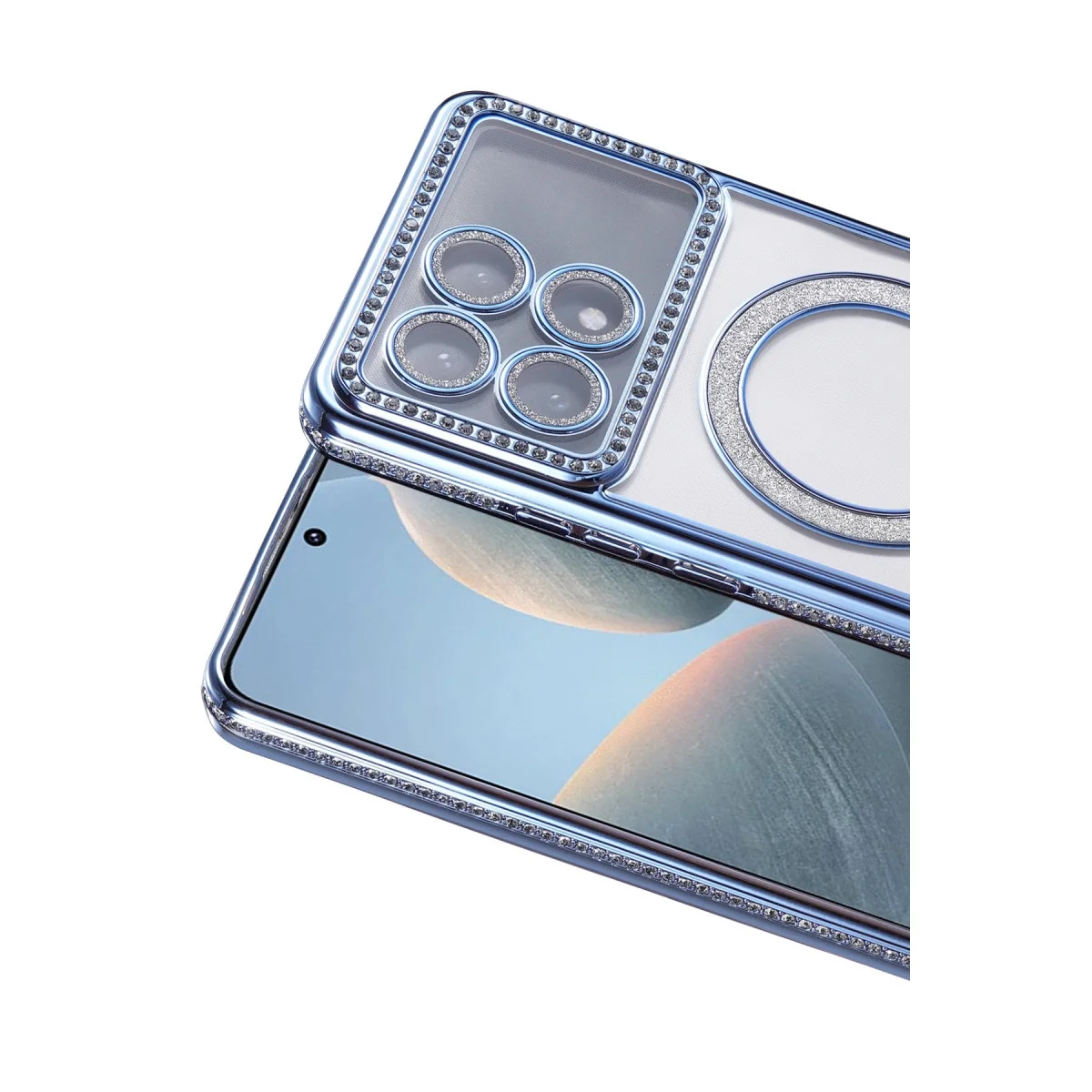 Xiao Poco X6 Pro Joke Simli Magneticsafe Kılıf - Mavi görsel 2