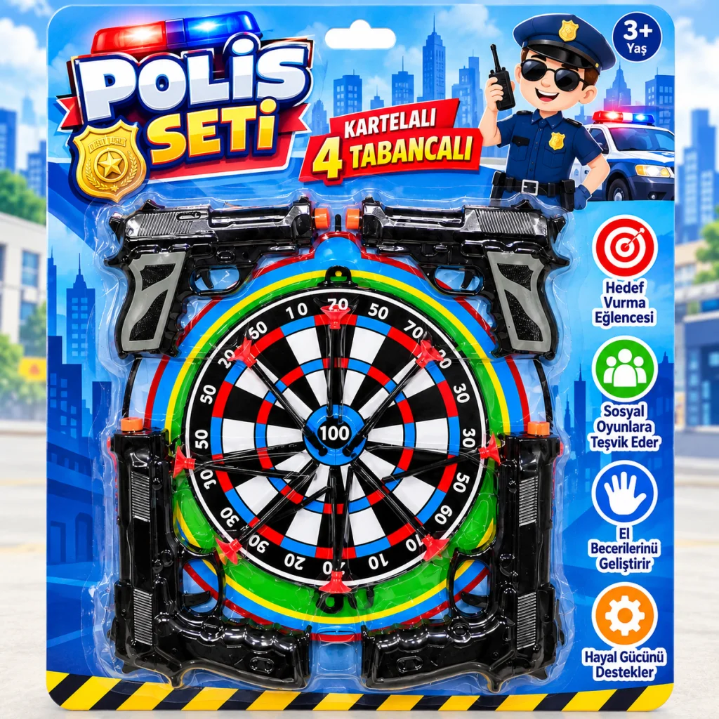8080 Kartelalı 4 Tabancalı Polis Seti