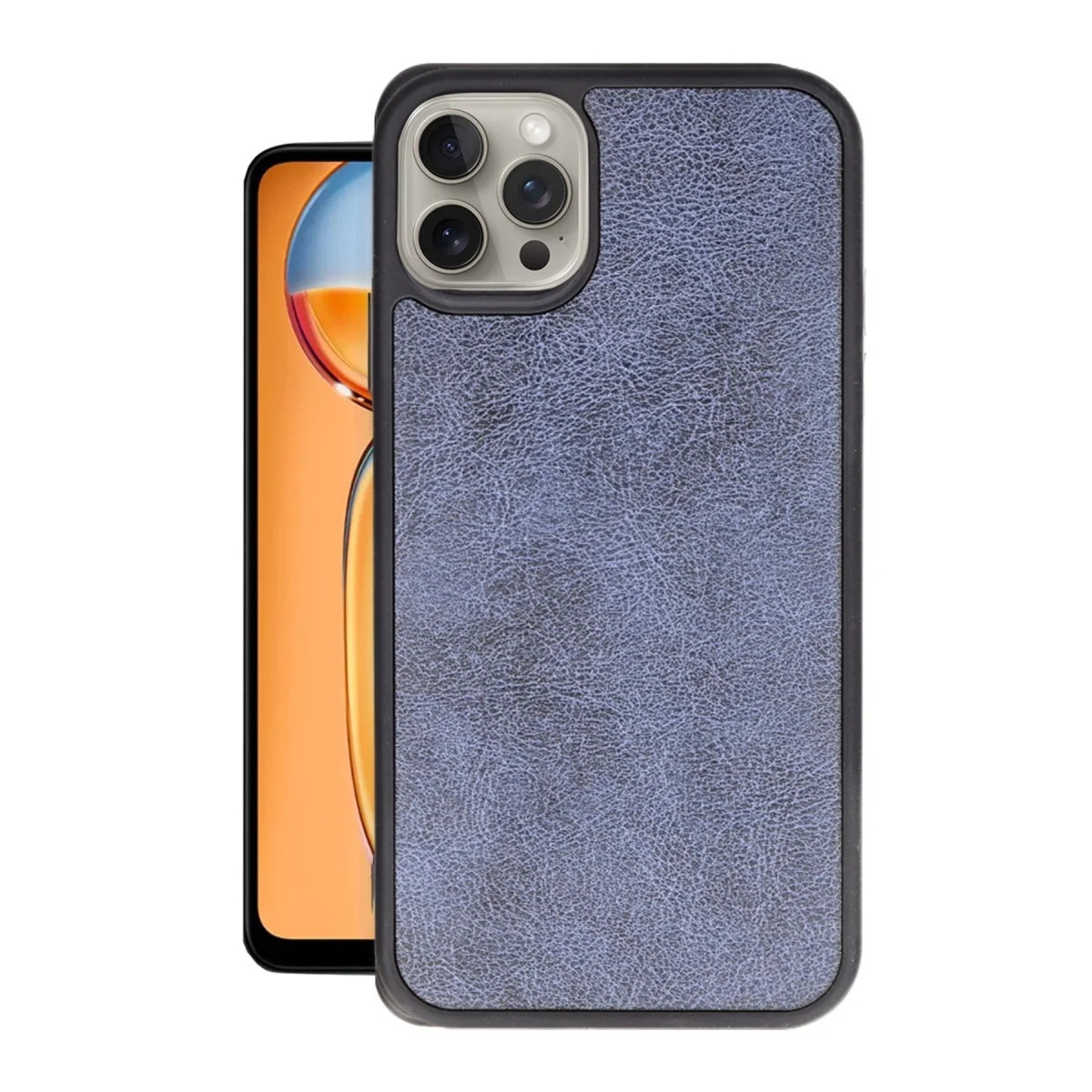 Apple İphone 15 Pro Max Kılıf Aras Deri Kapak - Lacivert