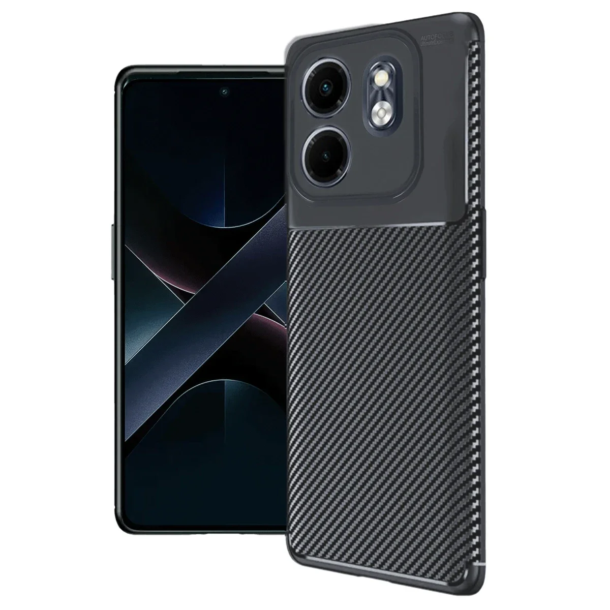 İnfinix Hot 50i 4G Kılıf Auto Focus Karbon Kapak - Siyah
