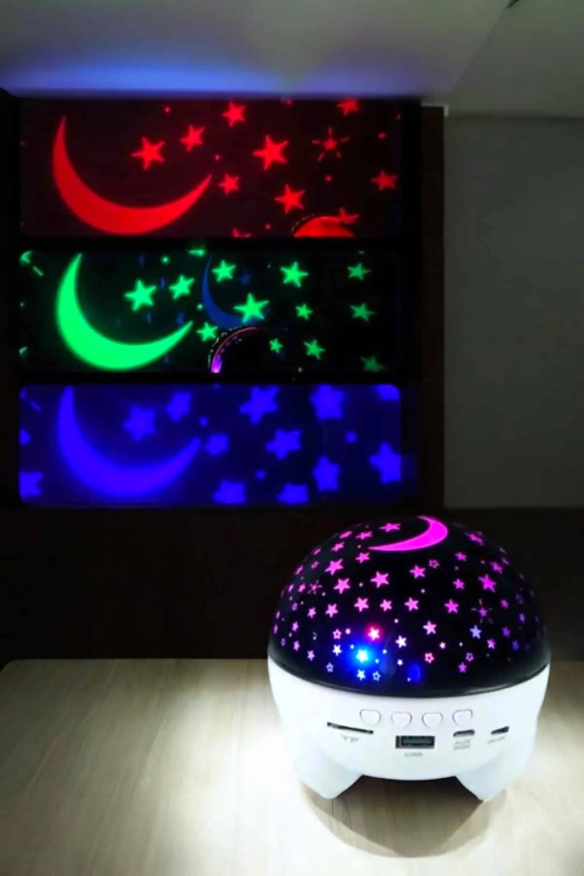 Gökyüzü Temalı Bluetooth Ve Hoparlörlü Şarjlı Çocuk Gece Lambası görsel 3