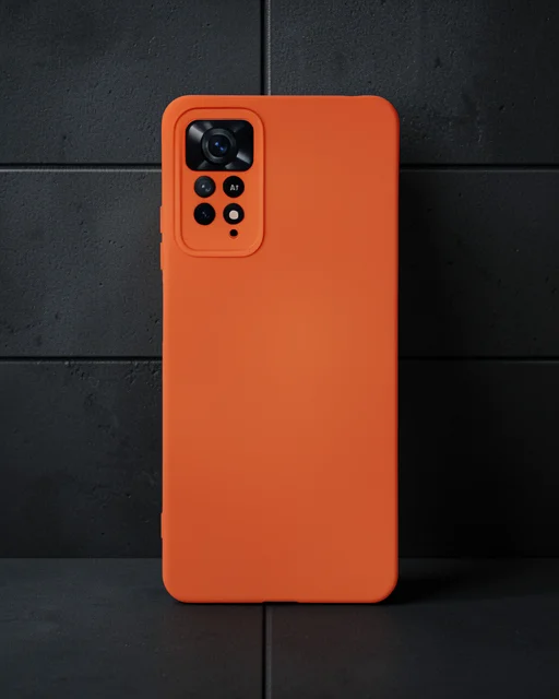 Xiaomi Redmi Note 11 Pro Kılıf Nano İçi Kadife Silikon - Turuncu