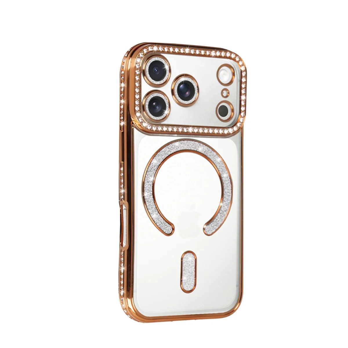 Apple İphone 17 Pro Joke Simli Magneticsafe Kılıf - Turuncu görsel 2