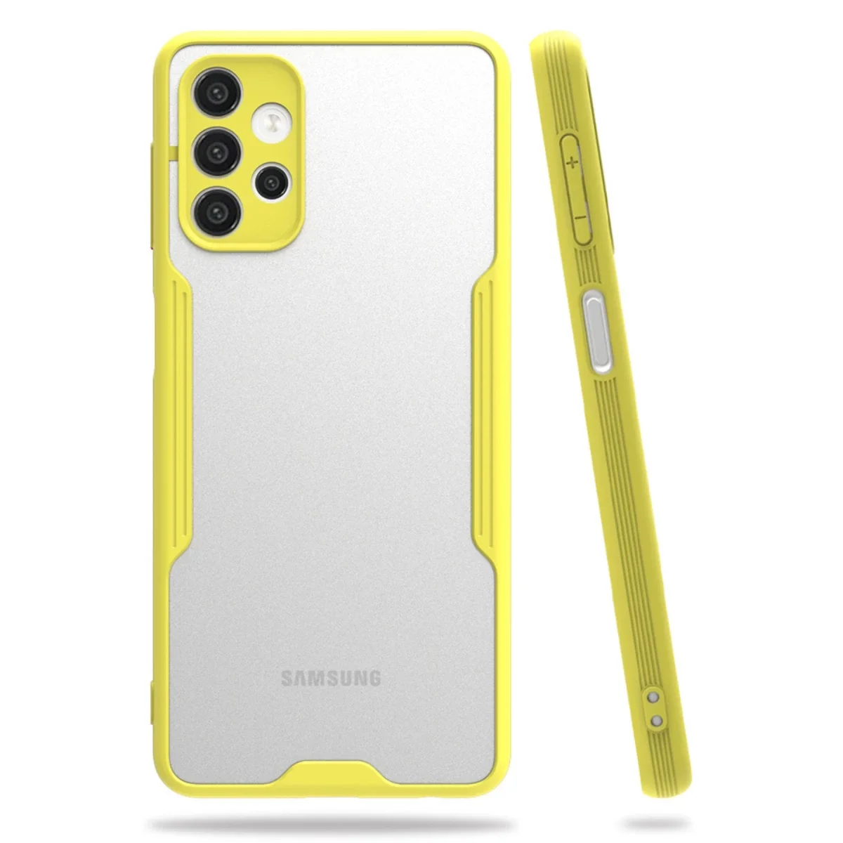 Samsung Galaxy A72 Kılıf Platin Silikon - Sarı görsel 3