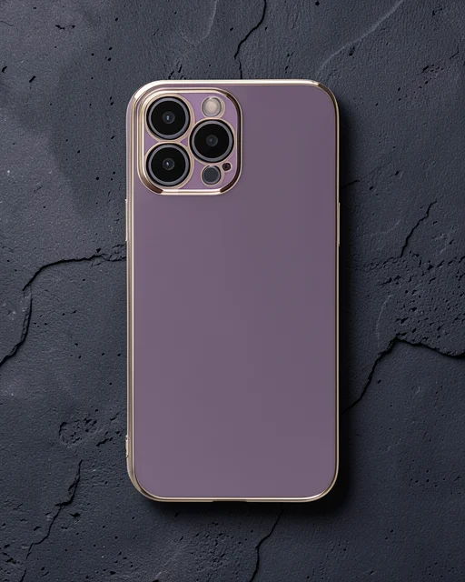 Apple İphone 15 Pro Max Kılıf Volet Silikon - Mor
